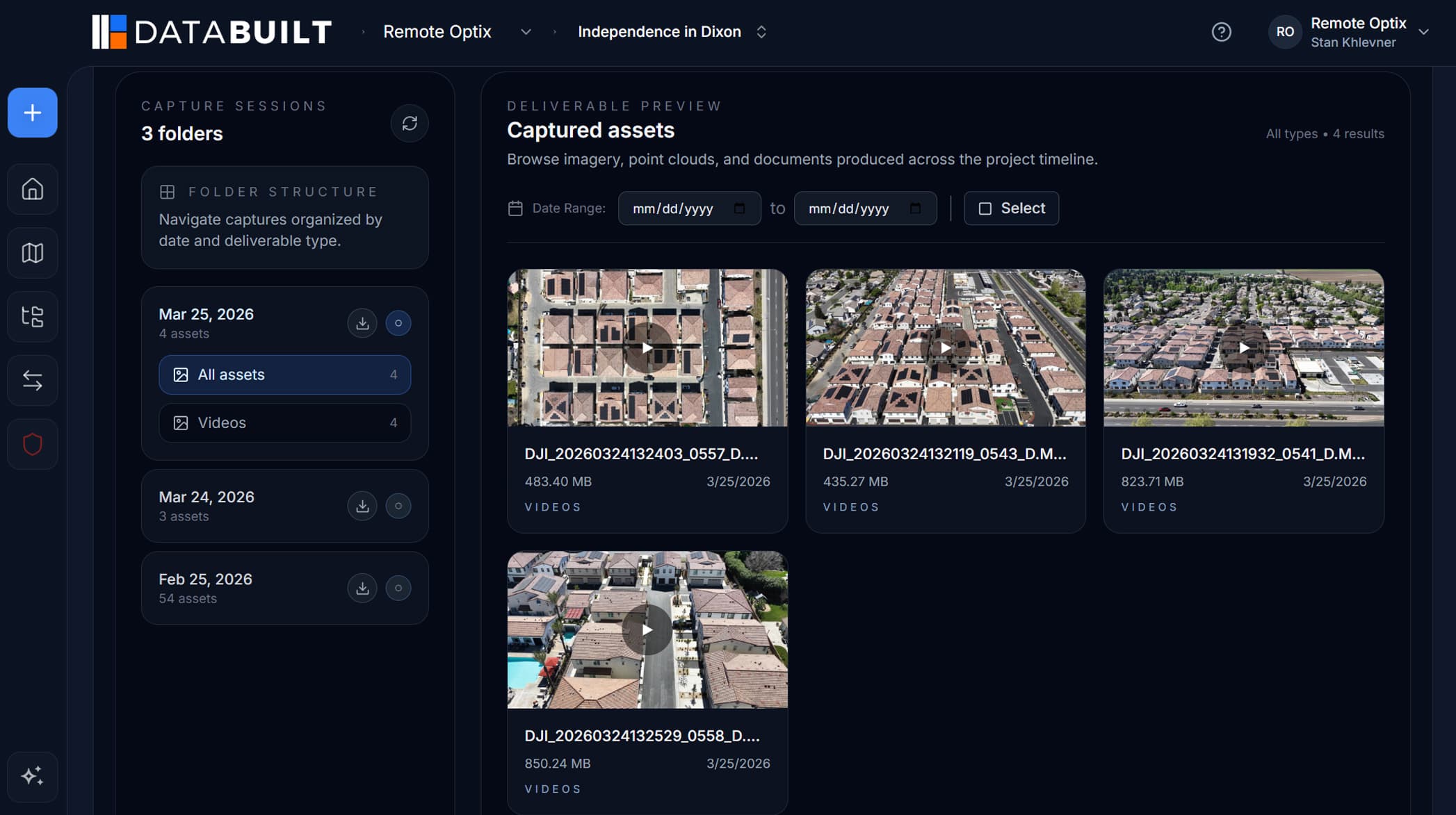 DataBuilt platform interface
